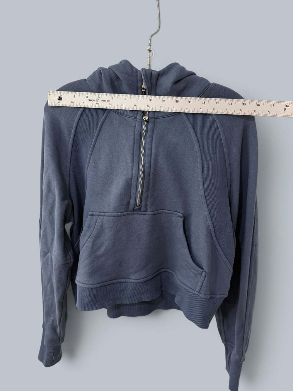 Lululemon Scuba Oversized Half-Zip Hoodie Iron Blue - Picture 6 of 9